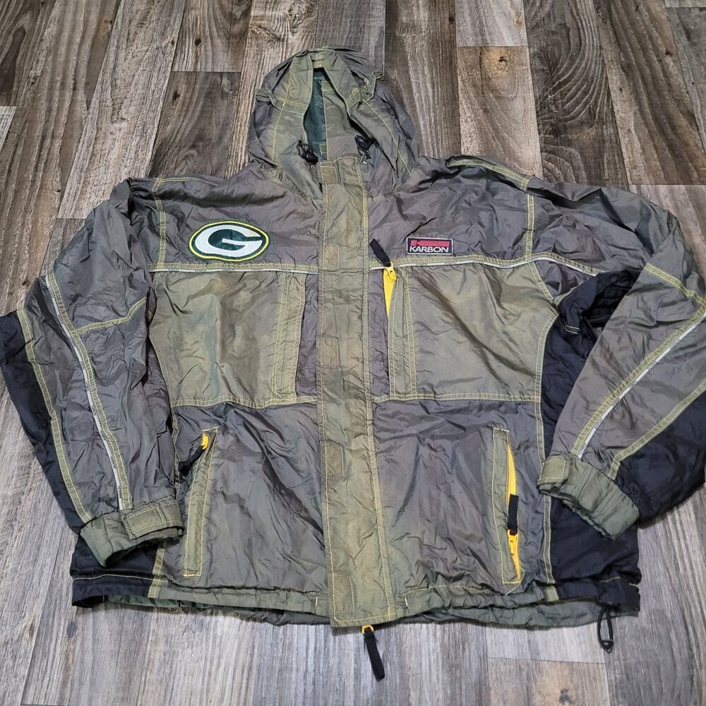 Men's Karbon Jacket Mesh Lined Green Bay Packers NFL Versatile Jacket Size Large